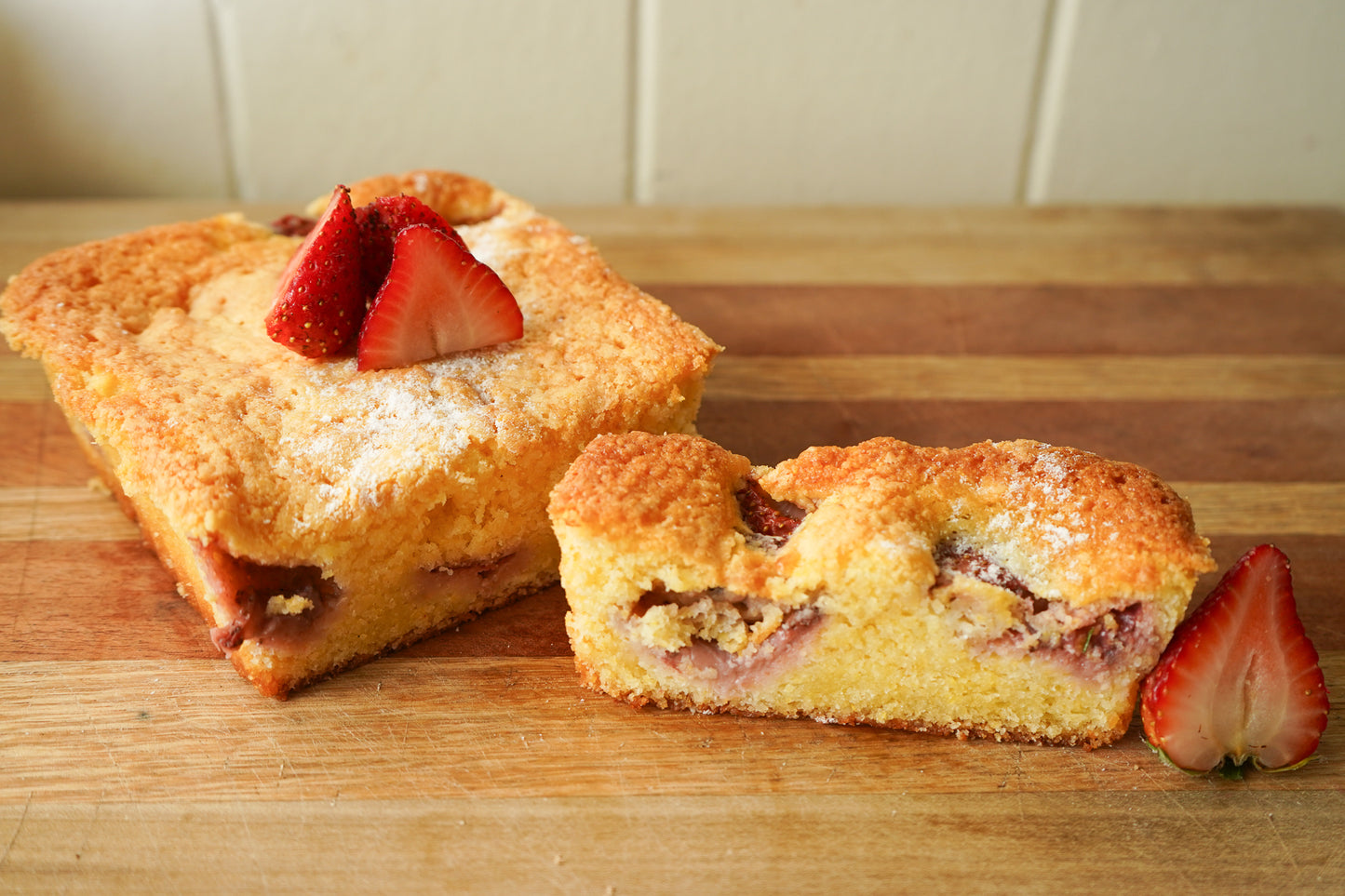Strawberry Polenta Cake