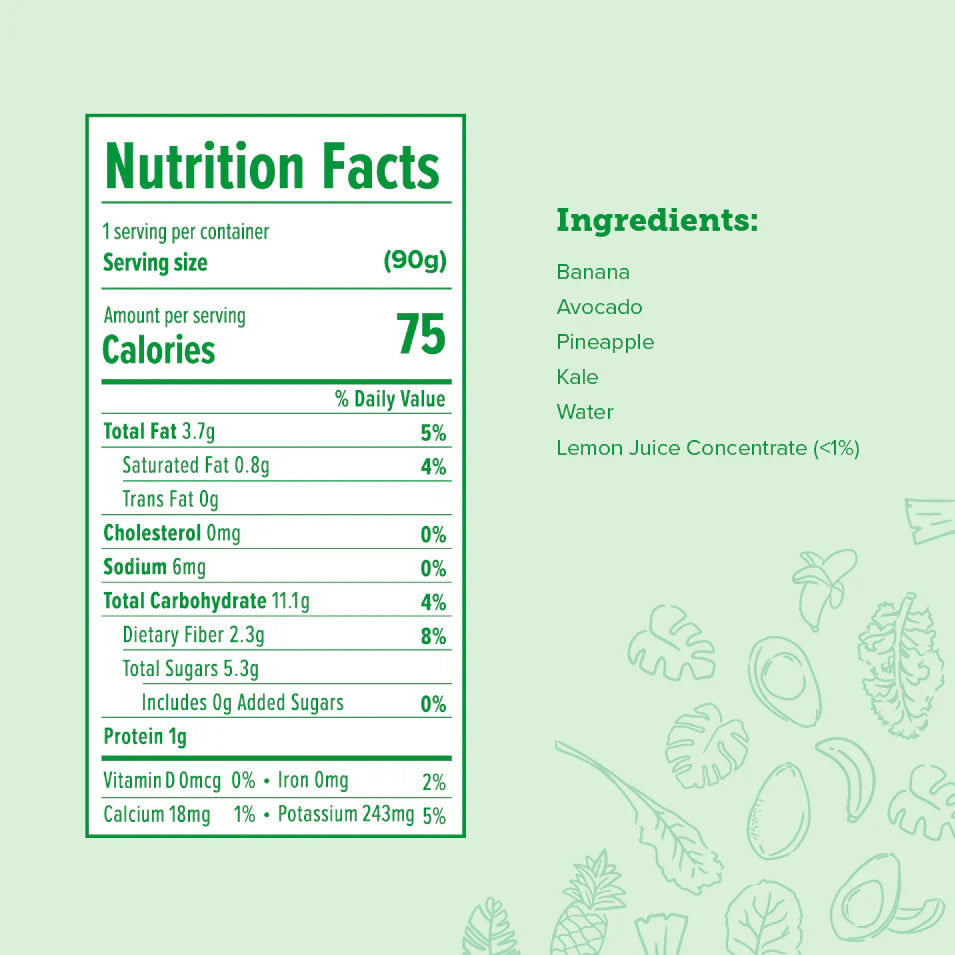 Avocado, Kale, Banana, & Pineapple Baby Food