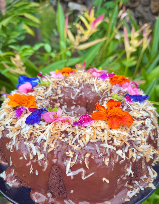Bite Logic Kalo Chocolate Cake with Kulolo Chocolate Glaze