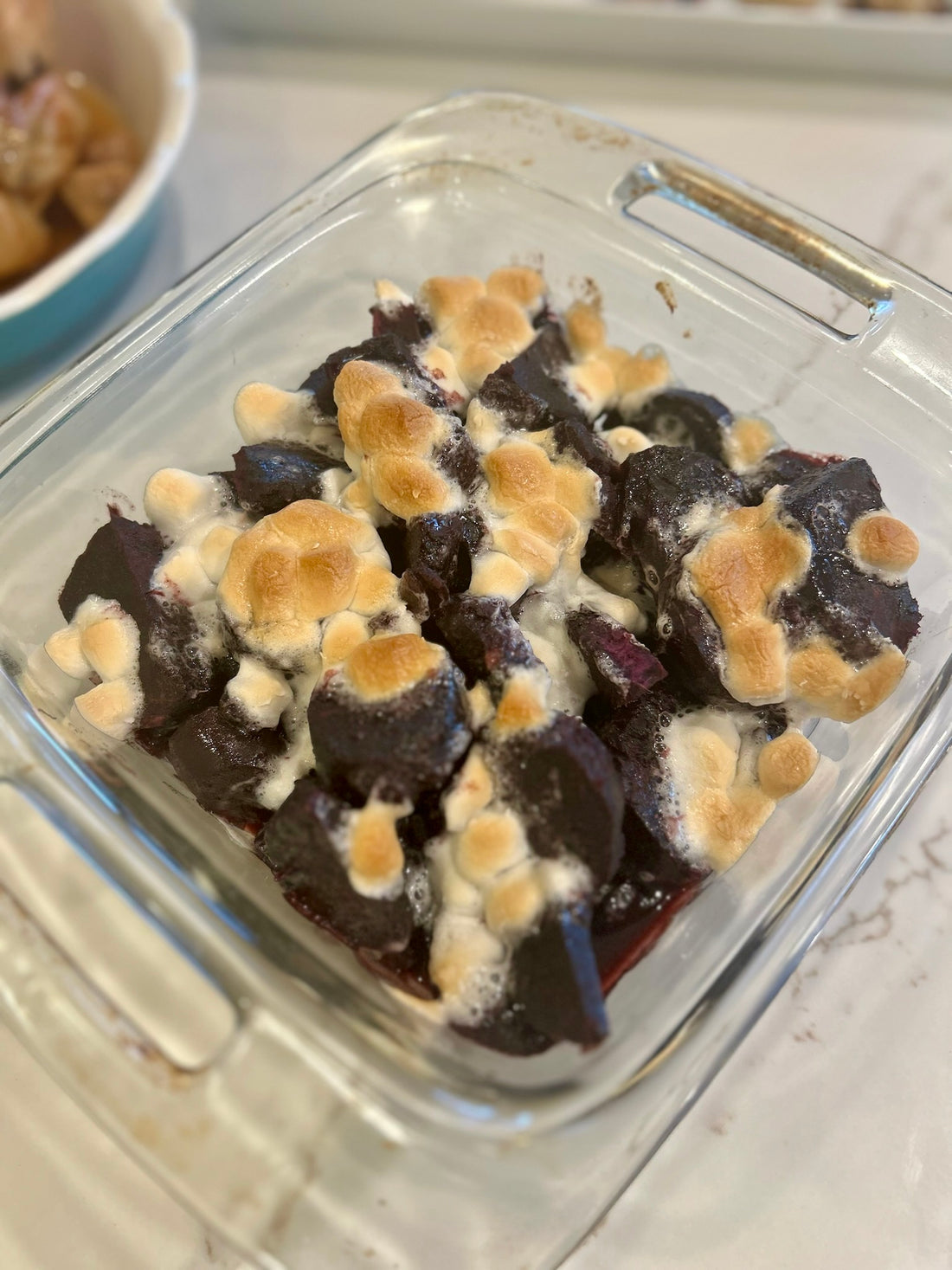 Candied Okinawan Sweet Potatoes with Marshmallow Topping