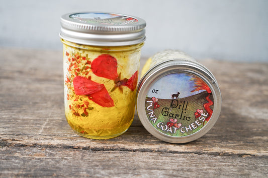 Dill Garlic Goat Milk Chèvre in Olive Oil