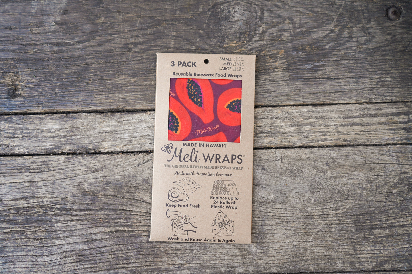 Papaya Beeswax Wraps