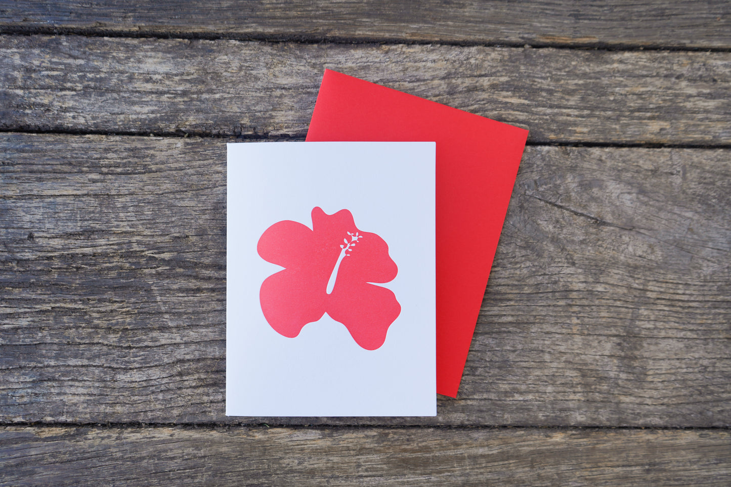 Red Hibiscus Card