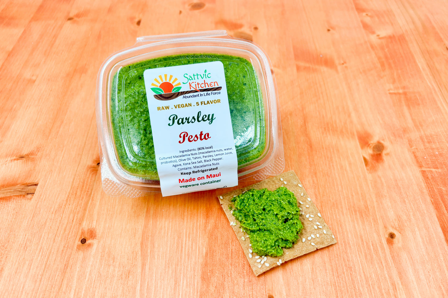 Parsley Pesto Macadamia Nut Spread