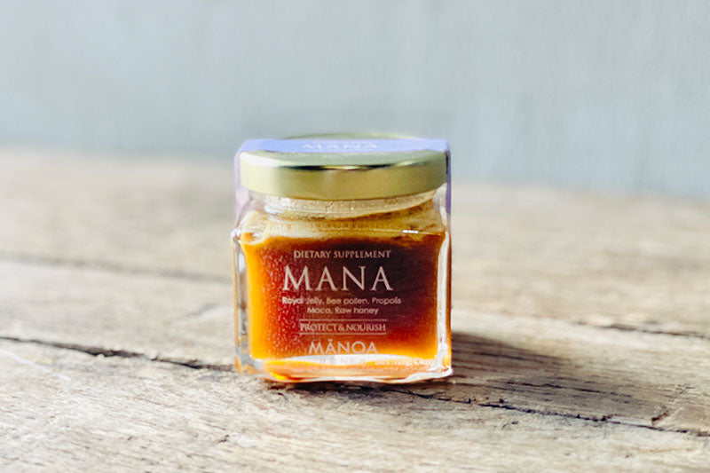 MANA (bee pollen, royal jelly, maca, propolis)