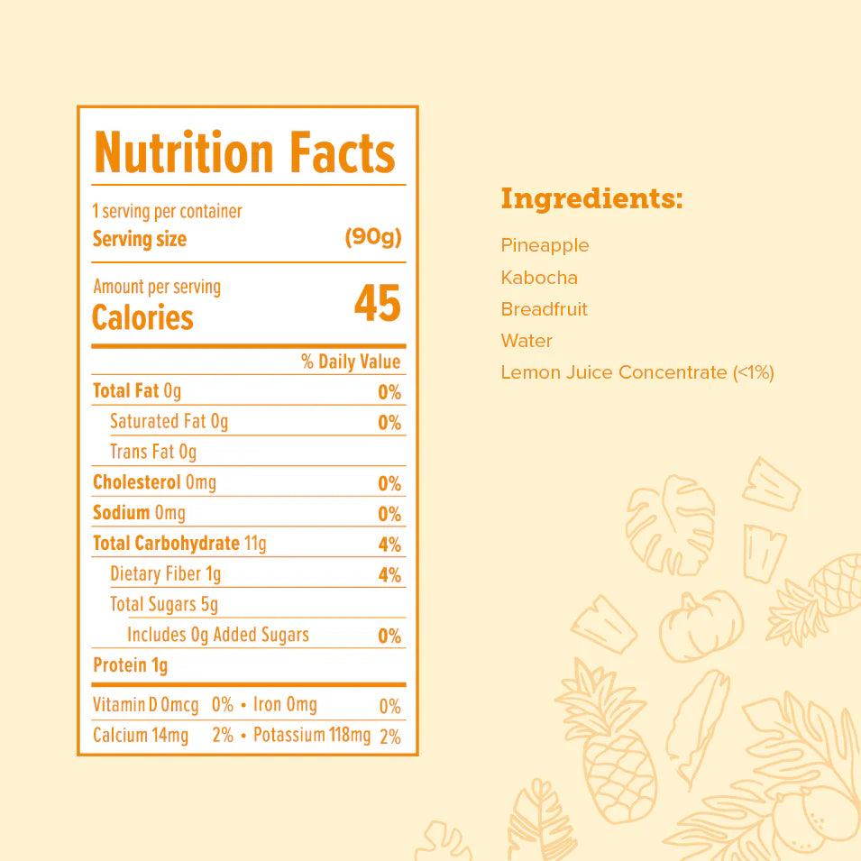 Kabocha, Pineapple, & Breadfruit Baby Food