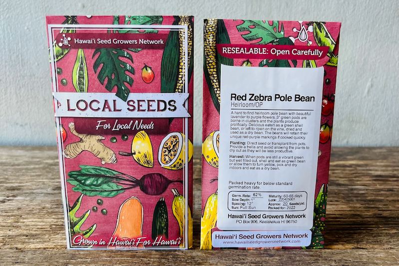 Red Zebra Pole Bean Seeds